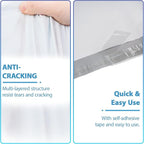 NB 14.5x19 Inch – 500 Pcs White Poly Mailers Strong Adhesive Self-Seal Shipping Envelopes, Tear & Water Resistant Packaging for E-Commerce and Small Business