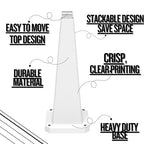 BESEA 6 Pack 28" Bright White Traffic Safety Cones with Weighted Base, High-Visibility Parking Cones for Driveways, Business Parking Lots, Garages, Indoor/Outdoor Use