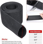 3/8" - 18 feet Cable Management Sleeving, 2:1 Fabric Heat Shrink Braided Sleeve Protector Cover Cable/Wire/Irregular Shape Hose