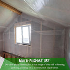 Farm Plastic Supply - Clear Plastic Sheeting - 6 mil - (32' x 100') - Thick Plastic Sheeting, Heavy Duty Polyethylene Film, Drop Cloth Vapor Barrier Covering for Crawl Space