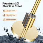 6Pcs Gold Stanchion Posts with Red Velvet Ropes, Crowd Control Barriers, Stainless Steel Queue Poles with 4-Way Connectors & Fillable Weighted Bases for Events, Parties & Venues