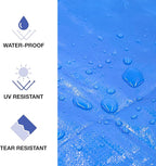 30x50 Blue Waterproof Tarp – Heavy Duty 5 MIL Thick Outdoor Tarpaulin Cover - Multi Purpose Protection for Camping, Tent, Roof, Patio, Pool, Floor, Furniture, Boat, Truck Beds, Pack of 1
