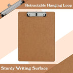 Clipboards, PANDRI 26 Pack Hardboard Office Clipboards, Low Profile Clip, Clip Boards 8.5x11 Standard Letter Size, Classroom Supplies, ECO Friendly