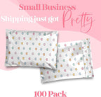 14.5x19 Designer Poly Mailer 100 Pack Heavy Duty Waterproof Self Seal Shipping Bags for Small Business Large Mailing Envelopes Bulk Tear Resistant Packaging Preppy Hearts