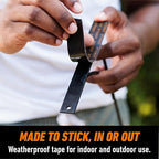 Gorilla Heavy Duty Double Sided Mounting Tape, Black Tape, 1" x 120" (Pack of 2) - Weatherproof for Indoor or Outdoor