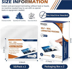 100 Pack 10 Mil 2.6"x3.9" Self Sealing Laminating Pouches Plastic Laminating Sheets Business Card Size Clear Lamination Paper for Office School Home Supplies Glossy Finish(No Laminator Need)