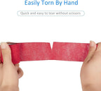 24 Pack Self Adherent Cohesive Wrap Bandages Non Woven Cohesive Bandage Elastic Self Adhesive Bandage Wrap Sports Athletic Tape First Aid Tape for Wrist Ankle Pet Vet Wrap Grip Cover 2 inch (Red)