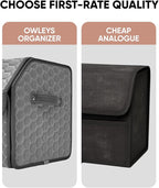 Owleys Foldable Trunk Organizer For Car - Trunk Organizers Car Storage - Collapsible Auto Trunk Organizer With Lid - Small And Large Cargo Organizer - Trunk Organization (Gray 17)