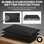 Black Small Bubble Mailers 4x8 Inch #000 | Thick Padded Poly Bubble Mailer Envelopes | 500 Pack Bulk | Trading Card Sports Card Shipping