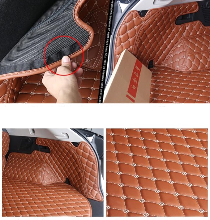 Custom Make Trunk Cargo Liner for Mercedes GLS Class 2+2+2 Seater (Black w/Gold Stitching)