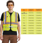 A-KSAFETY High Visibility Safety Vest for Men Women with Pockets and Zipper