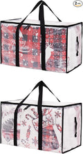 Moving Bags Heavy Duty Extra Large, Alternative for Moving Boxes & Moving Supplies,Clear Storage Bins with Lids, Plastic Packing Tote, Storage Bags for Clothes with Handles & Zippers(Clear, 2 Pack)