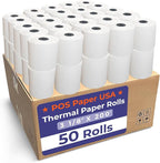 3 1/8" x 200' Thermal Paper (50 Rolls/Case) - BPA Free