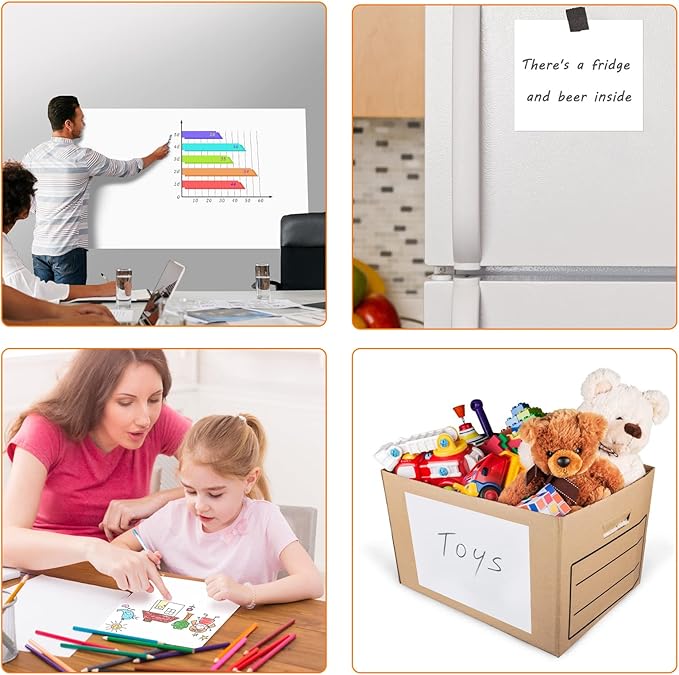 Nortix White Board Wallpaper, Whiteboard Contact Paper, 36" x 24" Super Sticky Whiteboard Sticker Wall Decal on Wall, Table, Doors, No Ghosting,1 Piece (2x3ft)