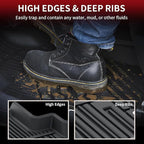 LASFIT Floor Mats for Mercedes Benz G Class 2026 2025 2024 2023 2022-2019 G550 / G580 / G63 AMG, All Weather TPE Custom Fit Car Mats for Benz G Class Floor Liners 2019-2026, 1st & 2nd Row Set, Black