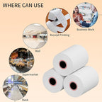 Thermal Receipt Paper Rolls, 3-1/8 x 230 inches, 40 Count, Compatible with 58mm POS Printers