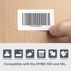Hehua 10-Roll 2-1/4" x 1-1/4" Compatible with DYMO Labelwriter 550 5XL 30334 with RFID Chip, Multipurpose Barcode & FNSKU Labels, Perforated, Compatible with DYMO Desktop Printers, Total 10000 Labels