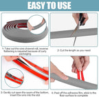 Floor Cord Cover Self Adhesive Cord Hider,10FT Cable Management, Extension Strip Protector for Wires, Prevent Cable Trips for Offices, Gyms, Exhibitions Cavity:0.39"(W) x 0.27"(H) Gray