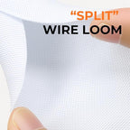 5/16 inch Split Braided Cable Management Sleeve for USB Cable Power Cord Audio Video Cable, Wire Loom Cord Protector from Cat Dog Chewing (White, 10FT)