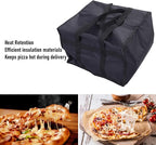 Yosoo Health Gear Insulated Pizza Delivery Bag 20x20x14 Inches Cooler Warmer Food Carrier Reusable Thermal Pizza Transport Bag with 600D Oxford Fabric Aluminum Foil Lining for Grocery Shopping