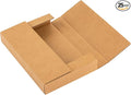 9x6x1.3 inch Shipping Boxes, Easy-Fold Multi-Depth DVD Mailer Box with Fragile Stickers for Mailing, Storing, Package, Gifts, Crafts, Business or Home, Brown, 25 Pack