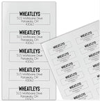 Return Address Labels Personalized, 1 Sheet = 30 Labels, 2.6"L x 1"H - Matte Finish Personalized Address Labels - Return Labels Personalize Self Adhesive - Custom Address Labels (Calligraphy, White)