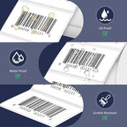 L LIKED 2.25" x 1.25" Direct Thermal Labels, Permanent Adhesive Barcode Address Labels & Compatible with Rollo, Zebra and Other Desktop Printers (1 Roll, 1000 Labels)