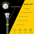 Bungee Cord Elastic Shock Cord 5/16" x 50' Bungee Rope for DIY, Tie Downs, Kayak and Outdoor - Army Green