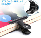 10 Pack Bulldog Clips 2.5 Inches Large Hinge Paper Clips Metal Hinge Clips for Crafts, Food Bags, Drawings, Photos at Home Kitchen & Office Usage, Black, 63mm