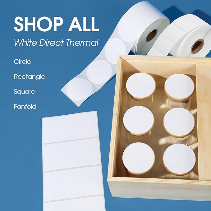 Spartan Industrial - 3" X 1” Direct Thermal Labels, Perforated FBA Barcode Address Labels, Compatible with Rollo & Zebra Desktop Printers - 10 Rolls, 1300/Roll