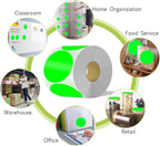 PARLAIM 3 Inch Color Coding Dot Stickers, 500 per Dispenser Box Color Coded Circle Label, Fluorescent Green Inventory Large Stickers