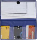 Andalus Auto Registration & Insurance Card Holder Pack of 2, Waterproof Essential Car Registration Holder with Hook & Loop Closure, Perfect for Every Vehicles Glove Boxes (Blue - 9.5" x 5.15")