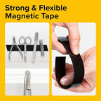X-bet MAGNET Magnetic Tape Strip with Adhesive Backing - 1/2 Inch x 3.3 Feet - Magnetic Tape Roll for Craft and DIY Projects - Sticky Magnets for Refrigerator Whiteboard Dry Erase Board
