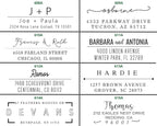 16+ Designs Custom Return Address Labels Roll White Modern Address Set of Return - Custom Personalized Calligraphy & Matte