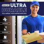 Kraft Bubble Mailers 100 Pack, 9.5 x 14.5 Inch Padded Shipping Envelopes, Yellow Mailing Envelopes for Documents & Packages, Durable & Lightweight, Made in USA