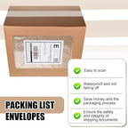 Cholemy 400 Pcs 9.5 x 12 in Clear Packing List Envelopes Shipping Pouches Mailing Shipping Label Sleeves Clear Adhesive Pockets Protectors Slip Envelope Pouches Holders Cover Enclosed Bag for Packing