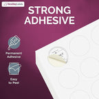 NextDayLabels 3/4 Inch Round Labels - Matte White Blank Circle Stickers, 2700 Printer Labels (108 Per 25 Sheets)