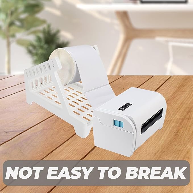 Convenient Plastic Shipping Label Rack for Desktop Thermal Printers Abs Sticker Holder Organizer Space-Saving Roll Stand Compatible with Label Machines for Office and Shipping Use