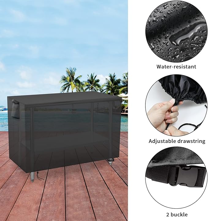 Outdoor Prep Table Cover 24 Inch, Waterproof Patio Stainless Steel Metal BBQ Table Cover All Season Protection for Outdoor Table - 24 x 24 x 35 Inch