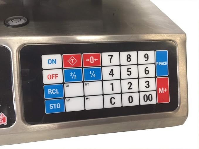 TORREY | 40 Lb. Capacity | Price Computing - Digital Retail Scale | LPC-40L | ZIEIS BigTop 12" x 12" EZ Clean Platform | 110V | Optional Rechargeable Battery | Surge Protector | 0.01 Pound Accuracy