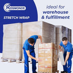 Rosmonde 400 Pack Bulk Plastic Wrap for Moving, Heavy 9.4 Lbs Rolls, 18" x 1500 ft Shrink Wrap for Daily Bulk Wrapping, 80 Gauge, Shrink Wrap Rolls for Storage Solutions, Bulk Stretch Wrap for Moving