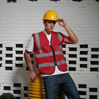 BeautyWill Custom Logo Safety Vest Class2 High Visibility Reflective Vest Breathable Construction Vest