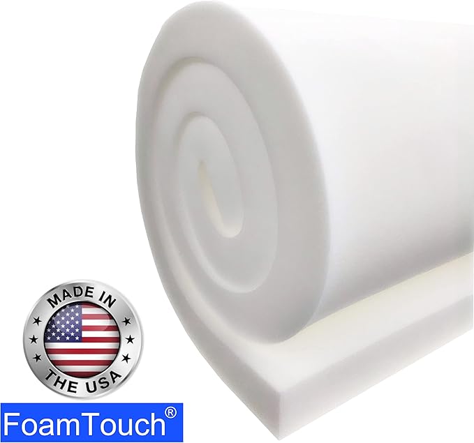 FoamTouch Upholstery Foam Cushion High Density 2'' Height x 30'' Width x 72'' Length