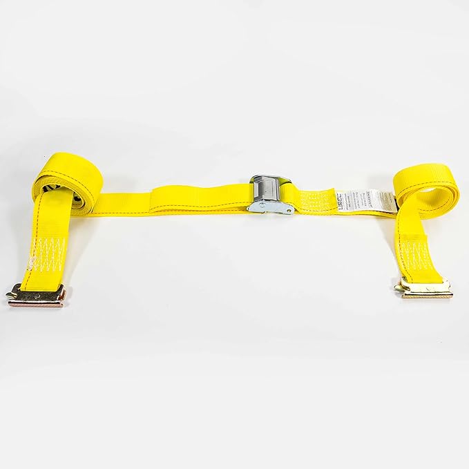 US Cargo Control E-Track Cam Buckle Straps (1000-Pack), 2 Inch x 12 Foot E Track Straps with Cam Buckle and Spring E-Fittings, 2,500 LBS Break Strength, Easy-to-Use Tiedowns in Vans and Trailers