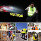 YOWESHOP High Visibility Safety Vest Custom Your Logo Protective Workwear 5 Pockets With Reflective Strips Outdoor Work Vest (Green (2XL))