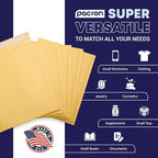 Kraft Bubble Mailer - 500 Pack 4x8 Inch, Padded Shipping Envelopes - Bulk Yellow Padded Mailing Envelopes for Mailing Documents & Much More (Made in USA)