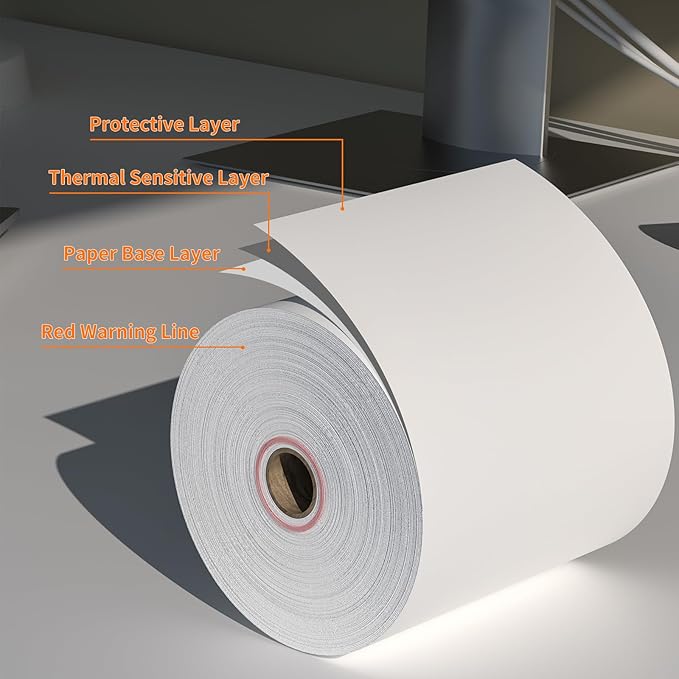 CLASSY Thermal Paper 3 1/8 x 230ft, 10 Rolls Receipt Paper for Cash Registers Printer, ATM Machine,Compatible with Wide Range of POS Systems for Small Business