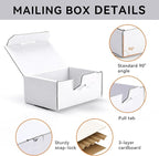 Small Shipping Boxes 3.5x2.2x1.6 Inches, 50-Pack White Corrugated Cardboard Boxes for Mailing, Storing, Gift Packaging