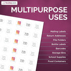 NextDayLabels 3/4 Inch Round Labels - Matte White Blank Circle Stickers, 2700 Printer Labels (108 Per 25 Sheets)