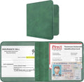CoBak Car Registration and Insurance Holder - Small and Lightweight Vehicle Glove Box Car Organizer, Auto Truck Comparment Accessories Case for Essential Document, Driver License (Emerald)